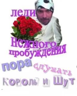 💗 be166cb1 леди нежного пробуждения пора слушать Король и Шут whatsapp sticker