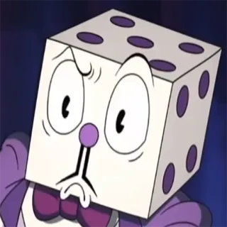 😶 05906c6b King Dice Cuphead Cuphead, King Dice, dice, cartoon whatsapp sticker