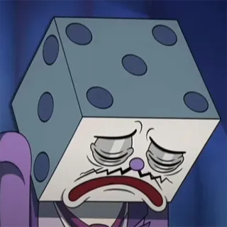 😭 534fead9 King Dice Cuphead cartoon, dice, character, cuphead, king dice whatsapp sticker