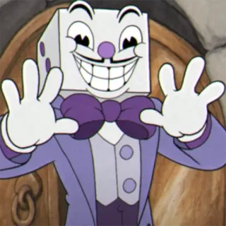🤗 58877f92 King Dice Cuphead cuphead, king dice, cartoon, game, villain whatsapp sticker