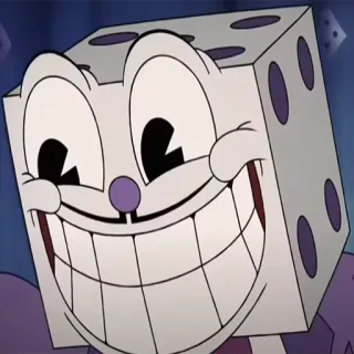 😃 bcc5fca3 King Dice Cuphead King Dice, Cuphead, video game, character, dice whatsapp sticker