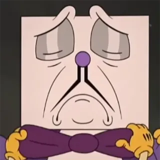 😎 dd2a4bab King Dice Cuphead King Dice, Cuphead, cartoon, character, sad whatsapp sticker