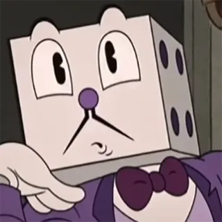 😲 e791b91d King Dice Cuphead cuphead, king dice, cartoon, dice, character whatsapp sticker