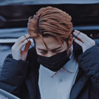 😔 54071099 Person, Mann, Maske, Asiatisch, Koreanisch, Gesichtsmaske, Männlich telegram sticker