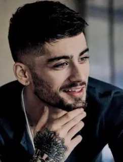🙂 5204b5cf Zayn Malik Zayn, Malik, ca sĩ, người nổi tiếng, One Direction, hình xăm, chân dung telegram sticker