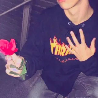 🌹 ea5a69e9 hoa hồng, thrasher, tuổi teen, thời trang, con trai, thẩm mỹ telegram sticker