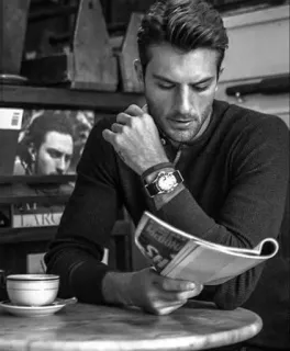 📖 efdcc2f1 đàn ông, đọc sách, báo, cà phê, chân dung, trắng đen telegram sticker