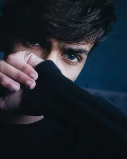 👀 f97cd0ce chân dung, người đàn ông, người, mặt, mắt, tối, bóng telegram sticker