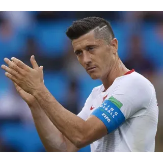 👏 1827b7ef Robert Lewandowski sepak bola, atlet, Polandia, Lewandowski telegram sticker