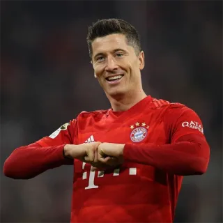 🤛 d38734fa Robert Lewandowski sepak bola, sepak bola, olahraga, atlet, pemain, Bayern München telegram sticker