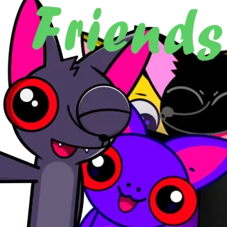 🤪 805b509d Friends przyjaciele, kreskówka, zwierzęta, słodkie, przyjaźń telegram sticker