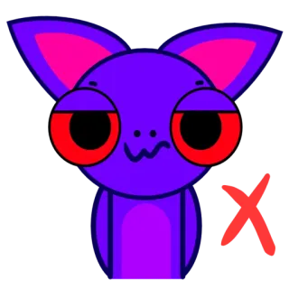 👎 8523e0a7 nietoperz, kreskówka, słodki, zwierzę, naklejka telegram sticker