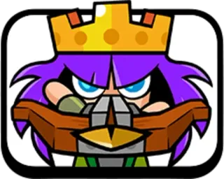 😬 0fa94226 King Clash Royale koning, kroon, boogschutter, Clash Royale, videogame telegram sticker