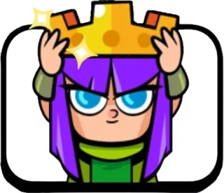 😇 3e5847ed Boogschutter Koningin, Clash Royale, Koningin, Kroon, Mobiele game telegram sticker