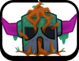 🤖 64f3f181 helm, duistere ridder, Clash Royale, harnas, hoorns telegram sticker
