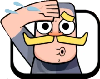 😰 660d30d8 Royal Giant Clash Royale koninklijk, reusachtig, mobiele game, zweten telegram sticker