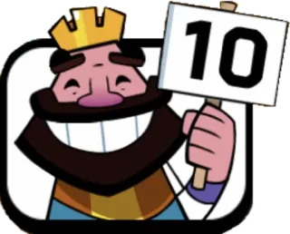 👍 b7a1ffc9 10 clash royale, koning, score, 10, perfect telegram sticker