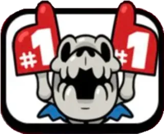 👍 bfadf046 skelet, nummer 1, schuimvingers, cartoon telegram sticker