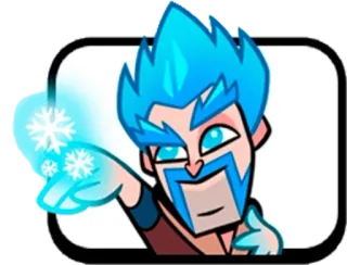 🥶 c3646085 Ice Wizard Clash Royale ijs, tovenaar, magie, sneeuw, spel telegram sticker