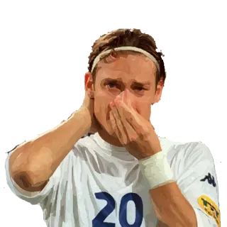 😭 456b71fd Francesco Totti fútbol, futbolista, atleta, italiano, llorando, Totti whatsapp sticker