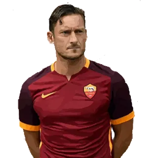😕 712fbdde Francesco Totti fútbol, futbolista, atleta, deporte, AS Roma whatsapp sticker