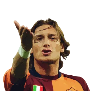😤 c4b02d00 deporte, fútbol americano, fútbol, italia, totti, as roma, dedo corazón whatsapp sticker