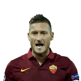 😠 cdd18c25 Francesco Totti fútbol, fútbol, deportes, atleta, AS Roma, Italia whatsapp sticker