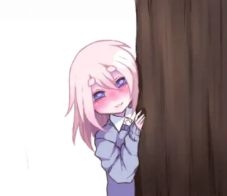 👀 da5ef404 Ragazza anime, Kawaii, Carino, Arrossire, Cartone animato, Anime telegram sticker