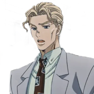 😌 2b9ebca1 Yoshikage Kira JoJo's Bizarre Adventure anime, jojo, kira, yoshikage kira, personage, manga telegram sticker