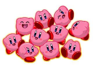 💞 015c40b4 Kirby video game, merah muda, imut, nintendo, kawaii, kirby telegram sticker