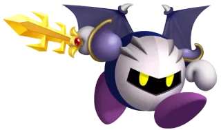 😏 0b0dce0e Meta Knight Kirby Video game, Ksatria, Pedang, Topeng, Petarung telegram sticker