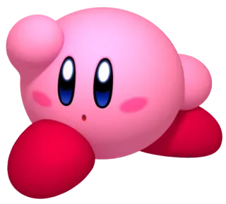 💁‍♂️ a9fdee69 Kirby merah muda, video game, nintendo, imut, bulat telegram sticker