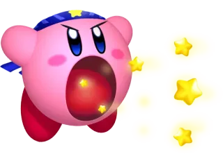 😲 ca69bbaa Kirby kirby, bintang, merah muda, permainan, marah telegram sticker