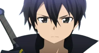 π 01551882 Kirito Sword Art Online anime, character, sword, action, fantasy telegram sticker