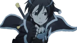 πββ 57eda4b6 Kirito Sword Art Online anime, sword, fighting, action, fantasy telegram sticker