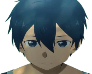 π 81a20aa2 Kirito Sword Art Online anime, kirito, sword art online, character, boy, manga, video game telegram sticker