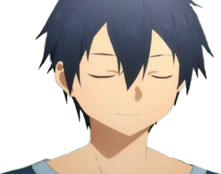 π 8d214137 Kirito Sword Art Online anime, sword art online, kirito, avatar, character telegram sticker