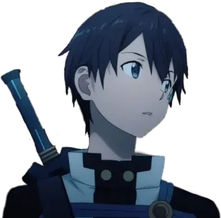 π a3a93f86 Kirito Sword Art Online anime, sword, character, sword art online, kirito telegram sticker