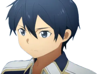 π e14b7e3b Kirito Sword Art Online anime, character, kirito, sword art online, saO telegram sticker