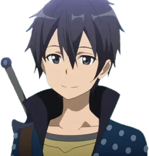 π f331aa26 Kirito Sword Art Online anime, sword, character, kirito, sword art online telegram sticker