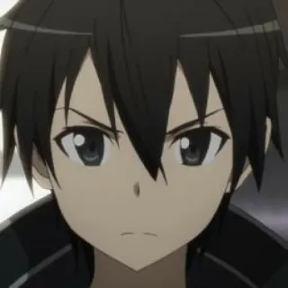 🖤 0fd58823 Kirito Sword Art Online アニメ, キャラクター, ソードアート・オンライン, キリト, アバター, 男性 telegram sticker