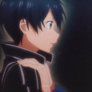🖤 38b389d1 Kirito Sword Art Online アニメ, ソードアート・オンライン, キリト, アニメーション, 日本アニメ telegram sticker