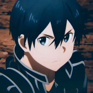 🖤 48b9ea9e Kirito Sword Art Online アニメ, キリト, ソードアート・オンライン, キャラクター, アニメーション, アバター, ビデオゲーム telegram sticker
