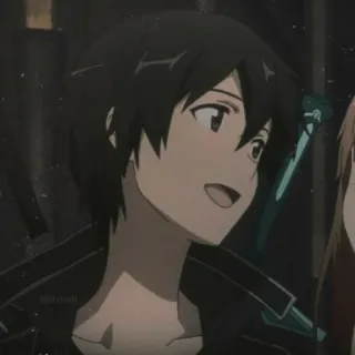 🖤 bd6b1500 Kirito Sword Art Online アニメ, キリト, ソードアート・オンライン, キャラクター, 漫画 telegram sticker