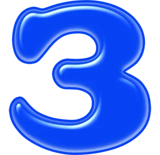 🙂 82919663 nummer, blauw, 3, drie, cijfer telegram sticker