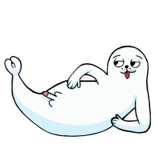 😏 4382c26a Seehund, Tier, Cartoon, unhöflich, beleidigend, Stinkefinger telegram sticker