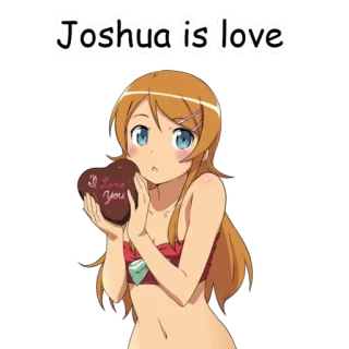 ❤ 77b015a2 Joshua is love Anime-Mädchen, Liebe, Herz, Schokolade, Romantik telegram sticker