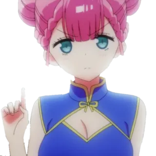 🙋‍♀ b9560dec anime girl, dễ thương, tóc hồng, hoạt hình, nhân vật, phụ nữ telegram sticker