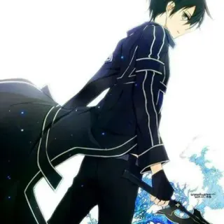 ⚔ 092752ff Kirito Sword Art Online Anime, Zwaard, Kirito, Sword Art Online, Personage, Manga telegram sticker