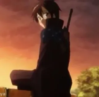 ⚔ 2f18b616 Kirito Sword Art Online anime, zwaard, kirito, sword art online telegram sticker